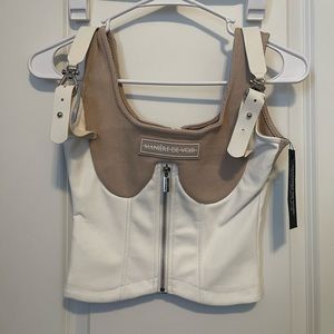Maniere De Voir crop top NWT never worn
